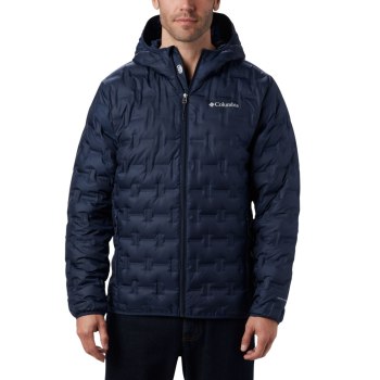 Columbia Jas Heren, Delta Ridge Down Hooded Donkerblauw, 72FVEUJRP